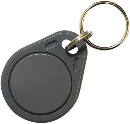 Badge RFID porte-clé gris